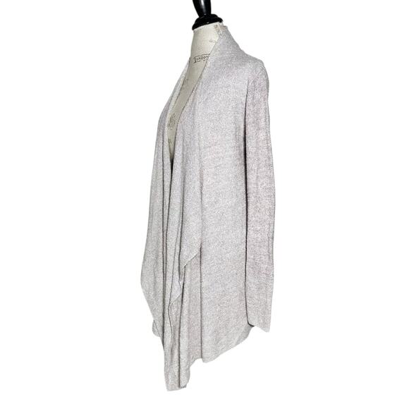 Barefoot Dreams | Women | Cozychic Lite Knit Heather Taupe Flowy Cardigan | L-XL - Picture 4 of 10